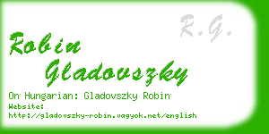 robin gladovszky business card